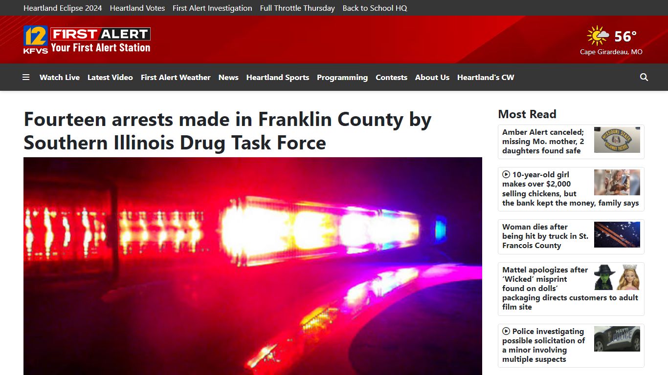 Fourteen arrests made in Franklin County by Southern Illinois ... - KFVS12