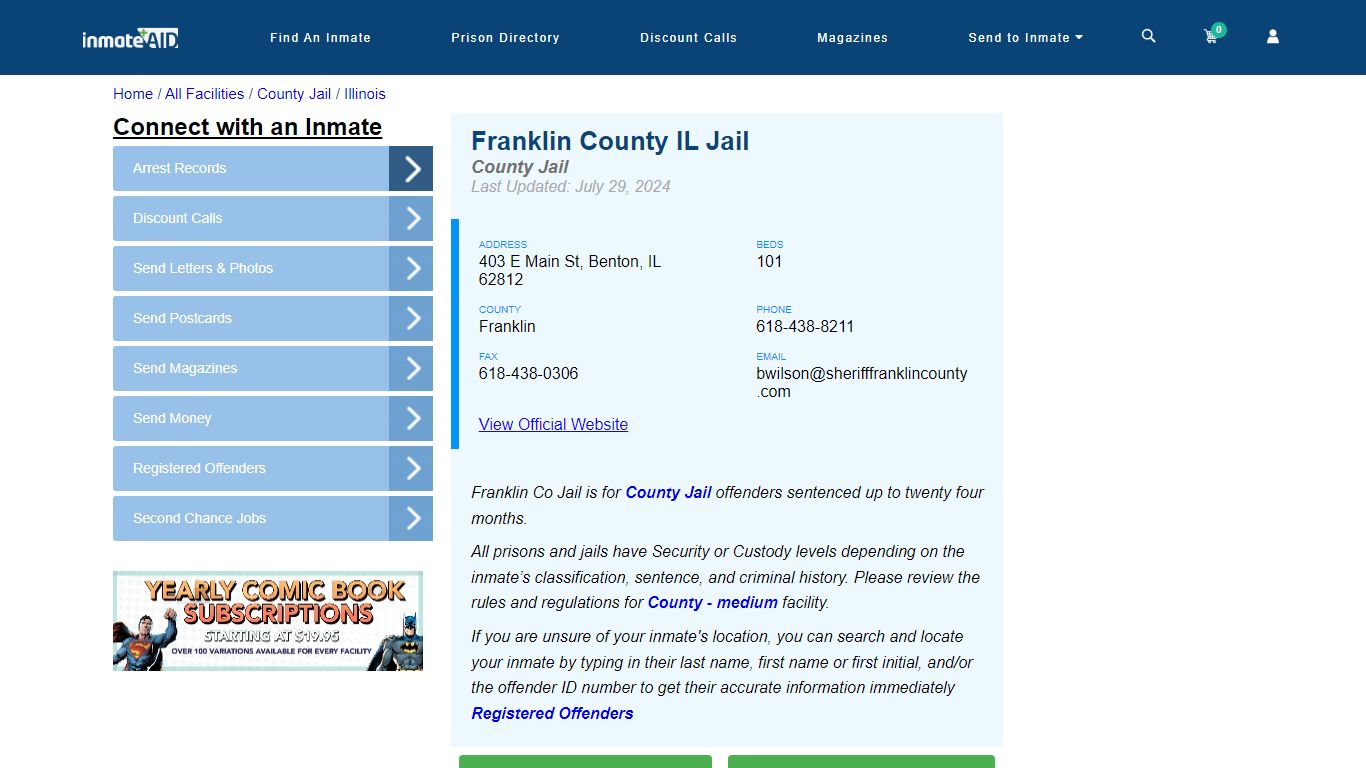 Franklin County IL Jail - Inmate Locator